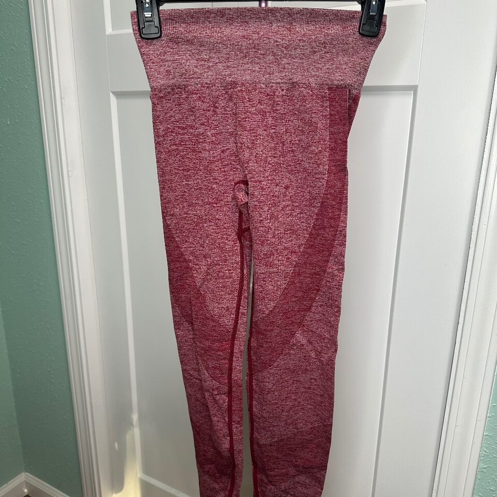 Victoria Secret PINK Seamless Workout Tight High Waist Burgundy XS